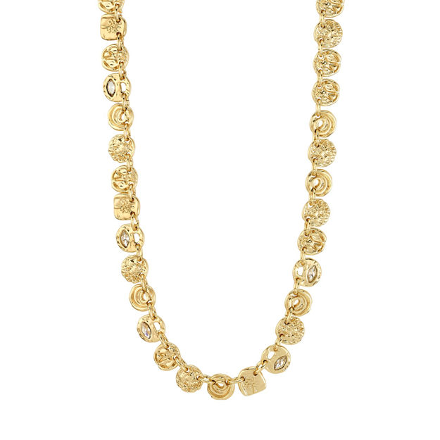 FIRE halskjede gullbelagt