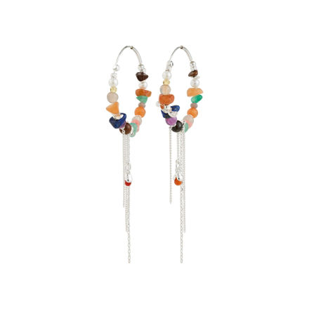 IRIS øredobber sølvbelagt/multi