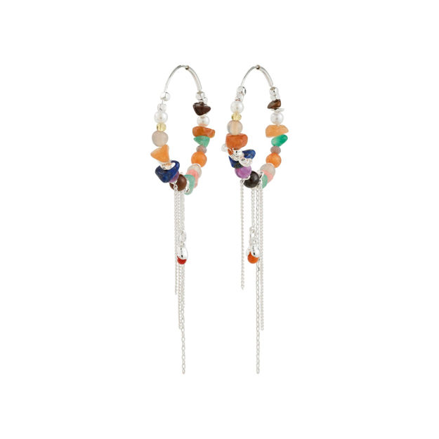 IRIS øredobber sølvbelagt/multi