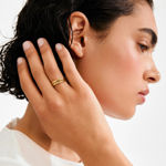 FIRE ring 2-i-1 sett gullbelagt