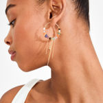 IRIS øredobber gullbelagt/multi