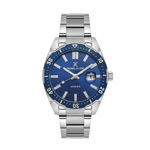 Daniel Klein Premium herreur i stål med lenke & blå skive 5 ATM  44mm