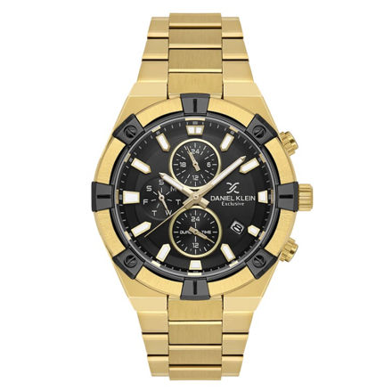 Daniel Klein Exclusive herreur i double med lenke & svart skive 5 ATM  45mm