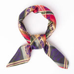 Eufemia silkeskjerf rødt, lilla & grønt