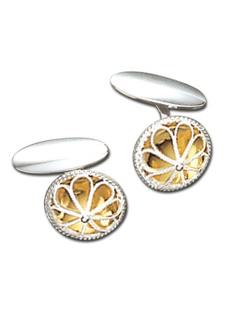 MANSJ.KNAPPER HVIT/FORGYLT