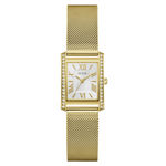 Guess Ladies Dress gull & stål 23mm 3 ATM hvit skive