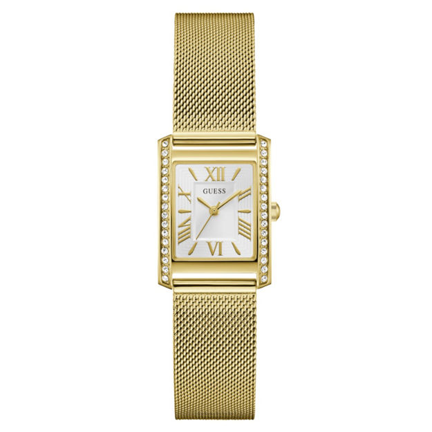 Guess Ladies Dress gull & stål 23mm 3 ATM hvit skive