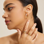 Ania Haie gold adjustable ring arrow 