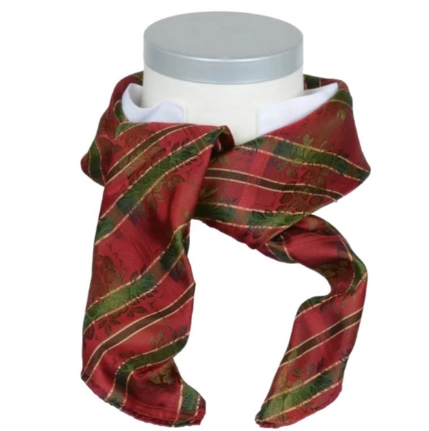 Strauss silkeskjerf rødt & grønt