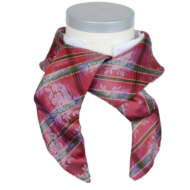 Strauss silkeskjerf rødt & lilla