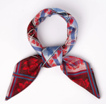 Eufemia silkeskjerf rødt & blått