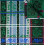 Eufemia silkeskjerf blått & grønt