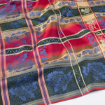 Eufemia silkeskjerf blå, rød, gull