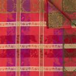 Mimmi silkeskjerf orange, lilla, grønn, gull