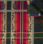 Eufemia silkeskjerf grønt, rødt & gult