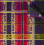 Eufemia silkeskjerf lilla, rød, gull