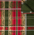 Eufemia silkeskjerf grønn, gull, rød 70x70cm