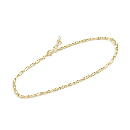 Forgylt sølv fotlenke Anker 3mm 22.5+2cm