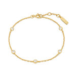Ania Haie gold classic bezel-set bracelet 