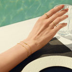 Ania Haie gold classic bezel-set bracelet 