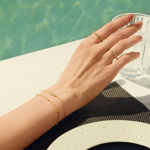 Ania Haie gold shell pearl cluster bracelet 