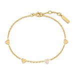 Ania Haie gold pave puffed heart bracelet 