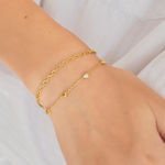 Ania Haie gold pave puffed heart bracelet 