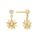 Ania Haie gold sunburst dangle stud earrings
