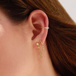 Ania Haie gold trio-drop hoop earrings