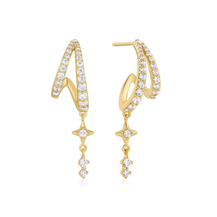 Ania Haie gold star drop stud earrings