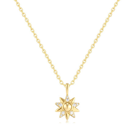 Ania Haie gold sunburst necklace