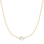 Ania Haie gold shell pearl cluster necklace