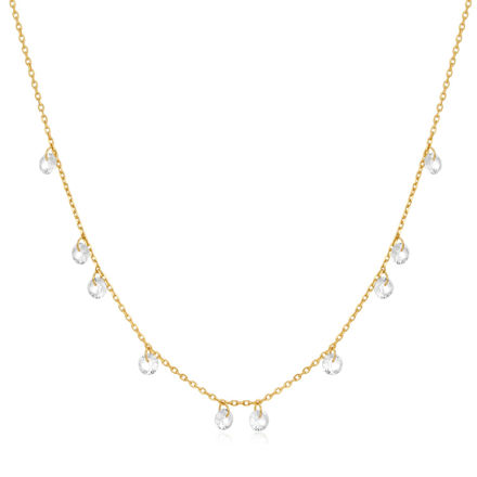 Ania Haie gold droblet station necklace