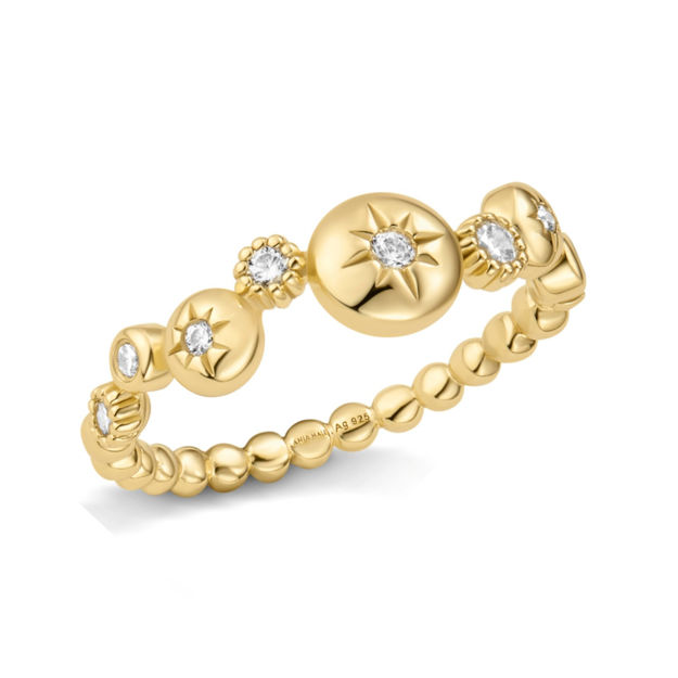 Ania Haie gold starburst zig-zag beaded ring