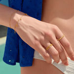 Ania Haie gold leaf station bracelet