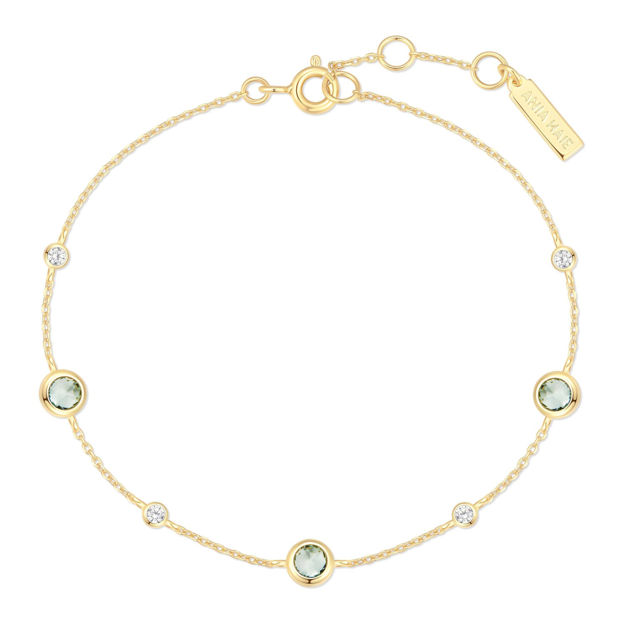Ania Haie gold mint green station bracelet