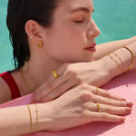 Ania Haie gold mint green station bracelet