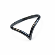 Ruthenium sølv ring V 2mm