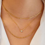 Ania Haie gold pave heart necklace