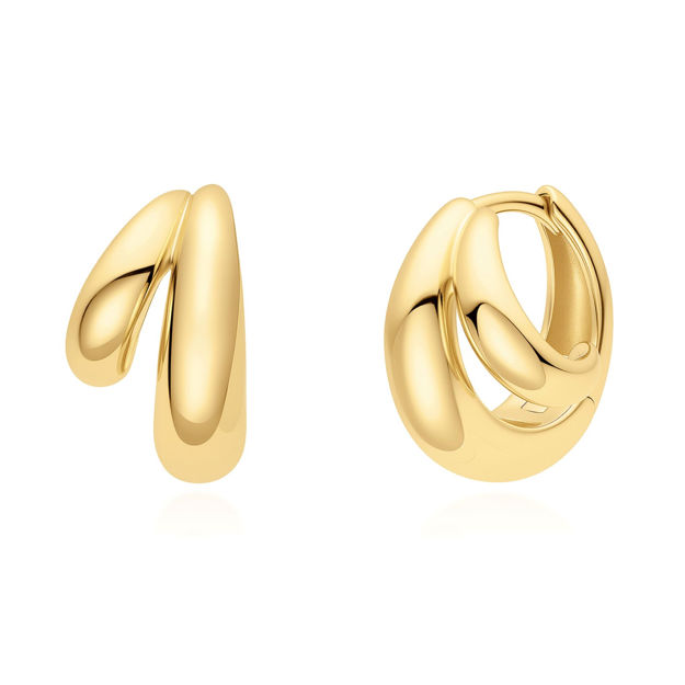 Ania Haie gold dome huggie hoop earrings