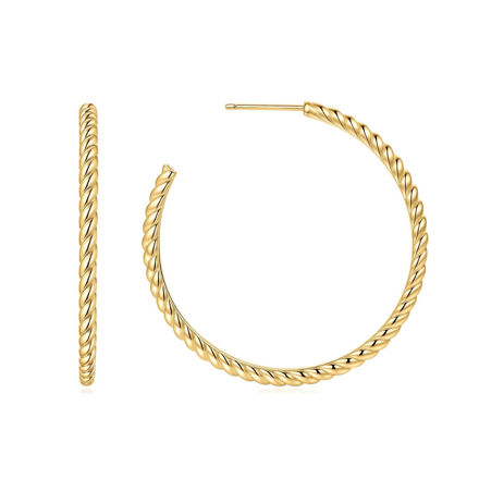Ania Haie gold twisted oversized hoop earrings