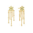 Ania Haie gold floral tassel drop stud earrings 