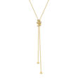 Ania Haie gold twisted rope lariat necklace
