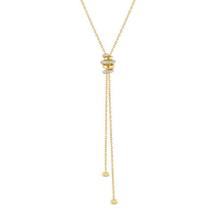 Ania Haie gold twisted rope lariat necklace