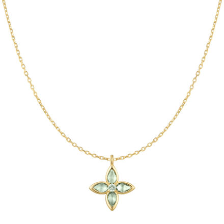 Ania Haie gold mint green lucky clover necklace