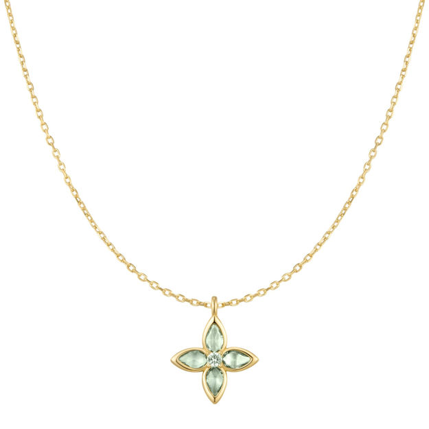 Ania Haie gold mint green lucky clover necklace