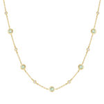 Ania Haie gold mint green station necklace
