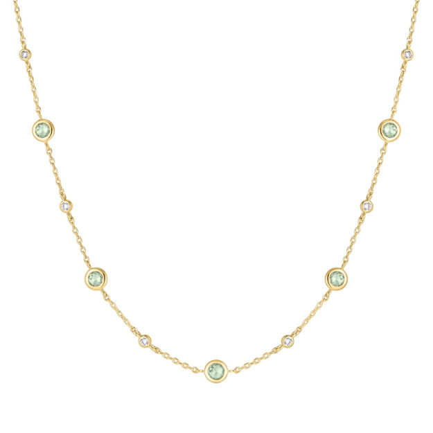 Ania Haie gold mint green station necklace