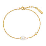 Ania Haie gold shell pearl bracelet