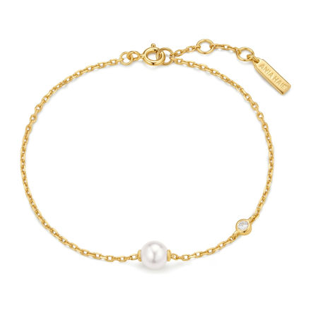 Ania Haie gold shell pearl bracelet